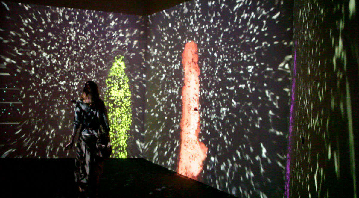 immagine dell'installazione "Il dono della massa" ©INFN