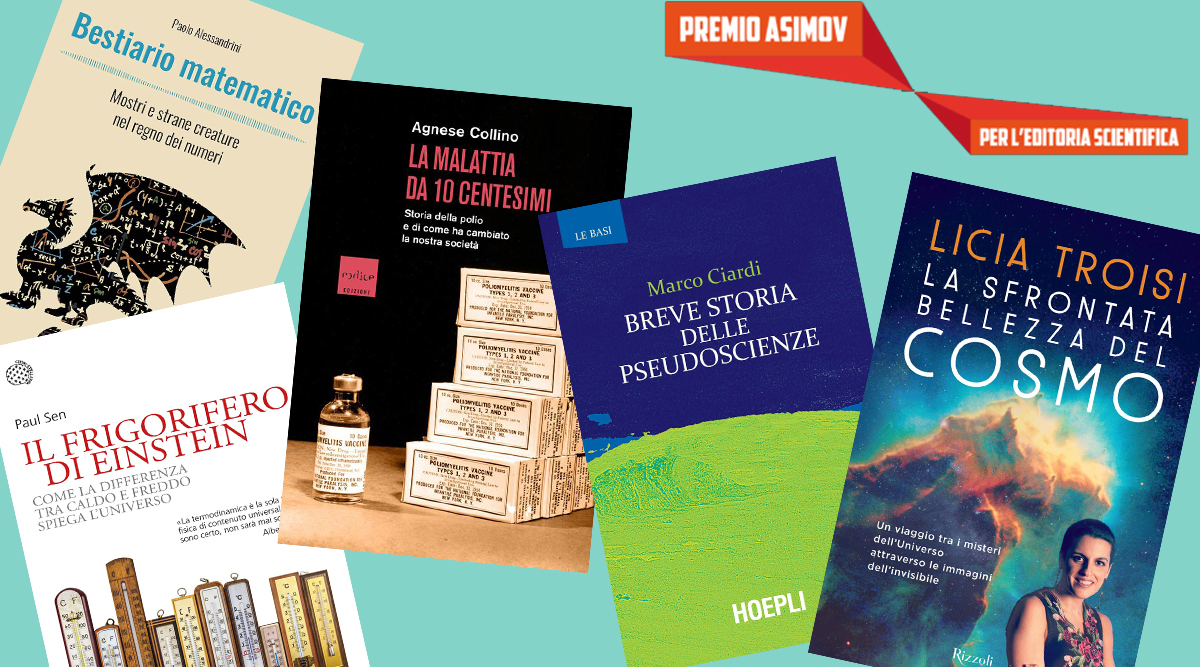 collage delle copertine dei 5 libri finalisti