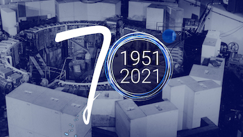 Logo del 70 anniversario della fondazione dell'INFN