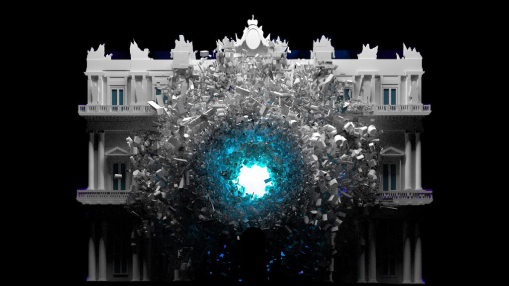 immagine dell'installazione presso il festoval della scienza